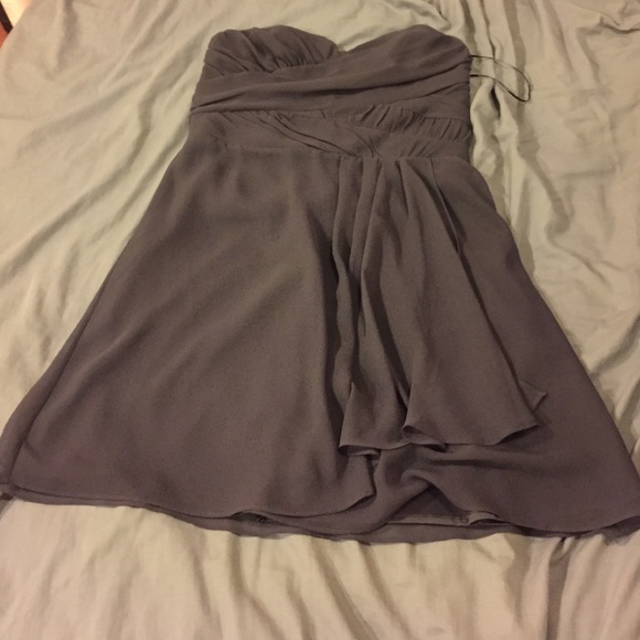 Grey mini flowy dress