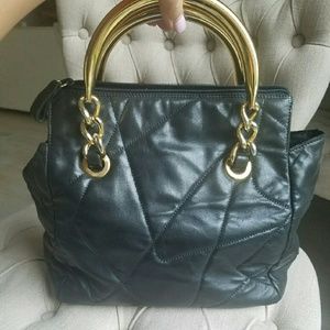 Authentic PRADA lambskin stitched handbag