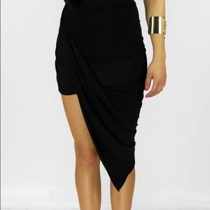 Black wrap skirt