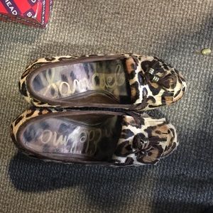 Sam Edelman leopard print platform shoes