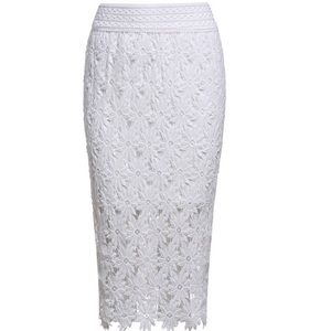 White Lace Overlay Midi Skirt 🌺Host Pick🌺