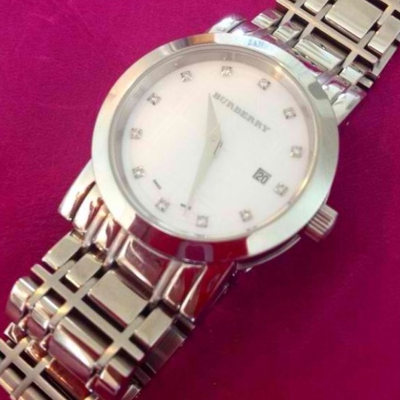 Burberry Heritage diamond opal watch silver - Picture 2 of 3