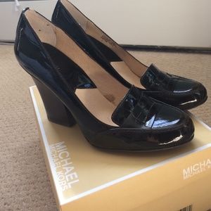 Michael Kors Patent Leather High Heel Loafers