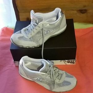 Silver Skechers Fashion Sneakers