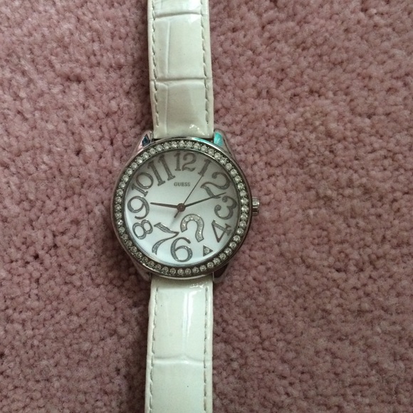Guess white watch