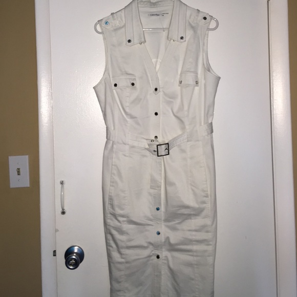White Calvin Klein dress