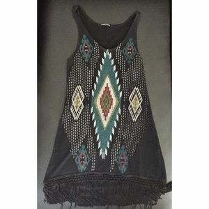 Festival black patterned dress