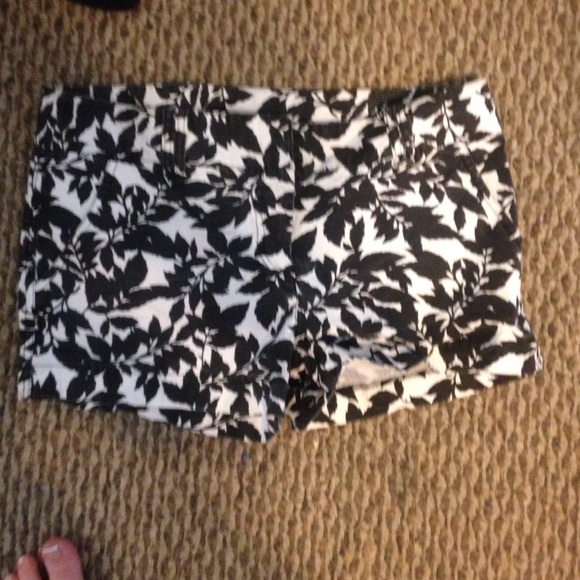 Black and white shorts