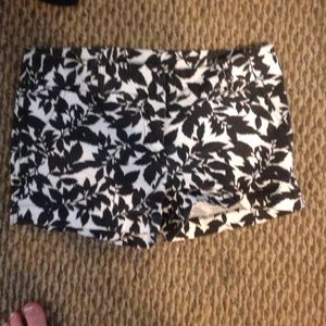 Black and white shorts