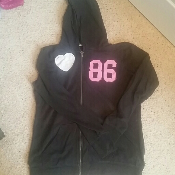Black full zip hoodie