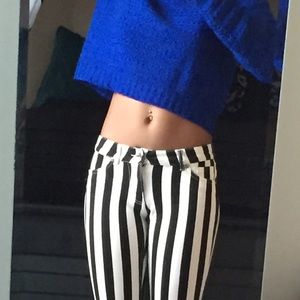 Black & White Striped Pants