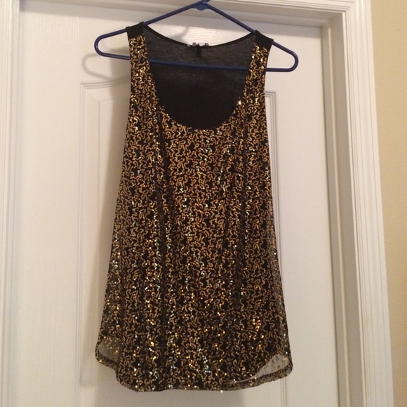Gold sequin top
