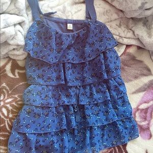 Blue floral print tank top🌱💙