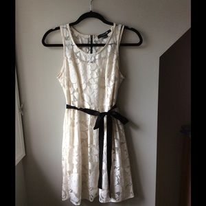 White and Black Lace Dress