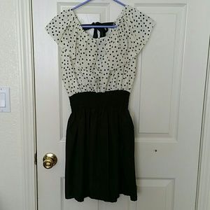 Open back polka dot dress