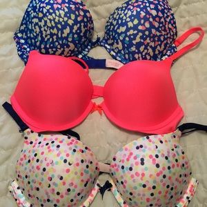 Set of 3 💖 NWOT Victoria's Secret 34C Push Up