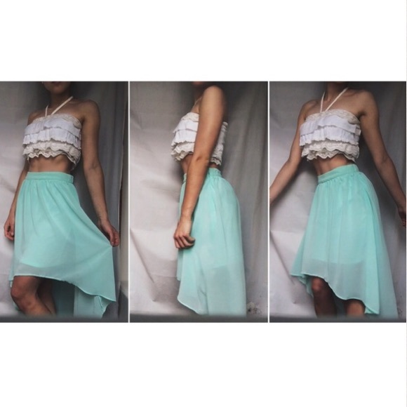 ❌SOLD❌ F21 High-low Chiffon Skirt •• - Picture 3 of 4