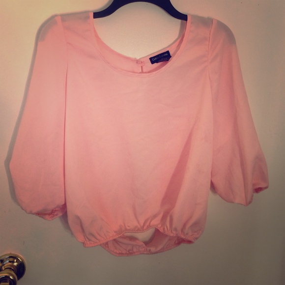 Pink blousy top