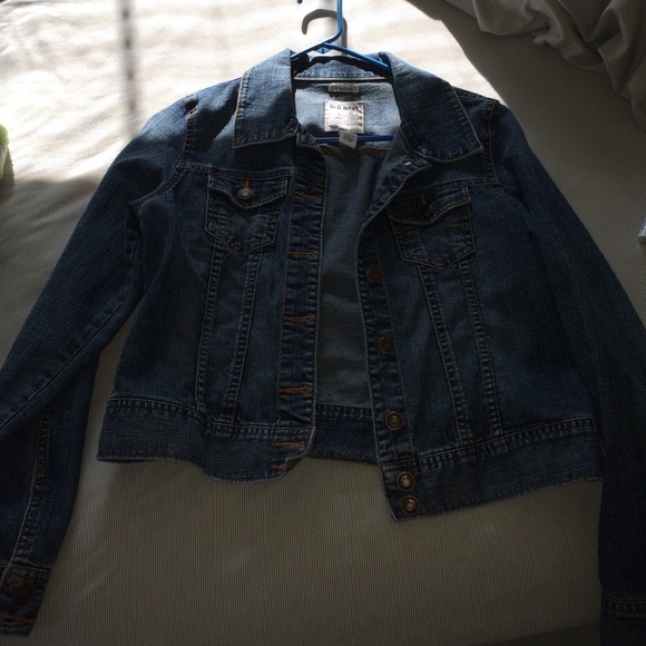 Medium wash old navy Jean jacket long sleeve
