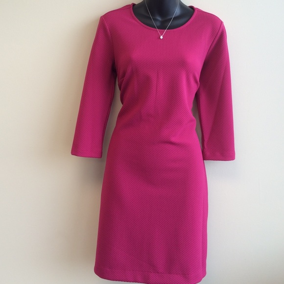 Daisy Fuentes Dresses & Skirts - Textured Fushia Daisey Fuentes Dress