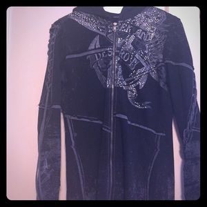 Salvage zip up hoodie