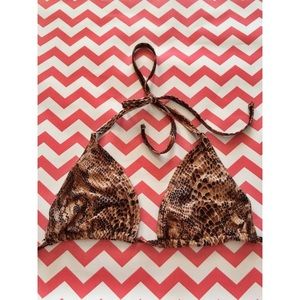 Snake Skin Print Bikini Top