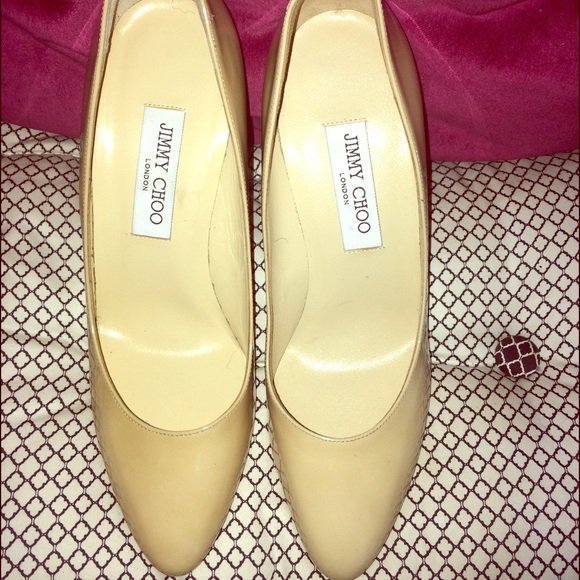 Jimmy Choo Gilbert Nude Pumps Size 39.5