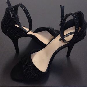 Black heels with ankle strap