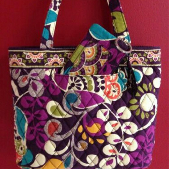 vera bradley small tote with change purse