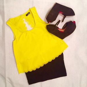 Scalloped night out crop top