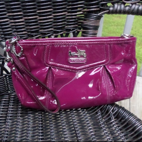 Coach Purple Patent Leather wristlet
