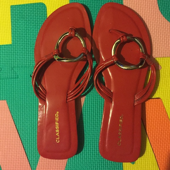 Red sandals