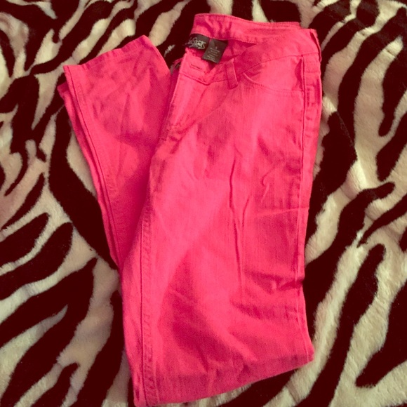 hot pink skinny jeans