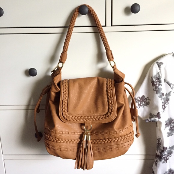 Sole society brown bag with tassels