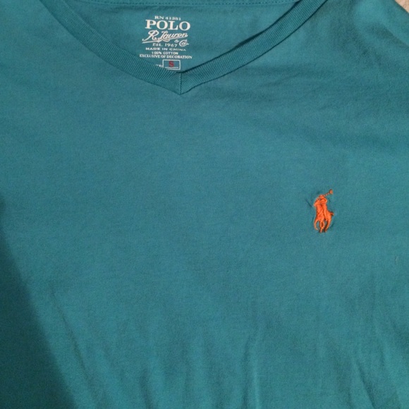 Blue Polo v neck