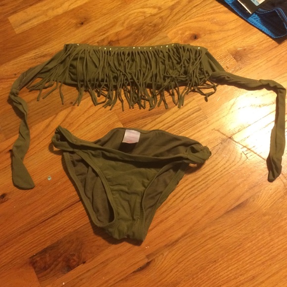 olive green bathingsuit