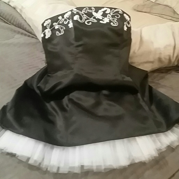 GORGEOUS EMBROIDERED STRAPLESS DRESS - Picture 2 of 4