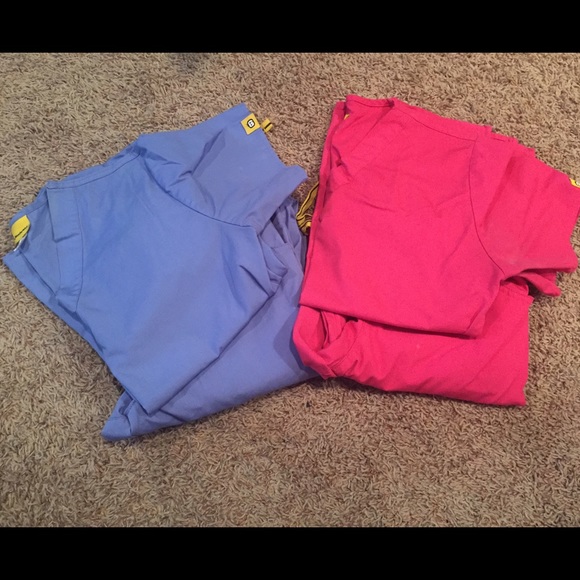 2 scrub sets XS top and XXS bottoms