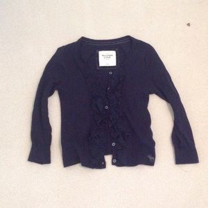 Abercrombie and Fitch quarter sleeve navy sweater
