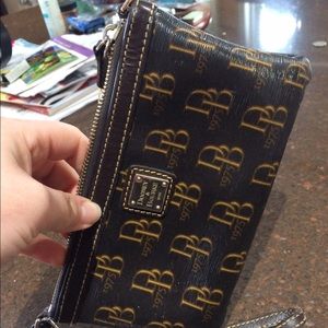 Authentic Dooney & Bourke Signature Slim Wristlet