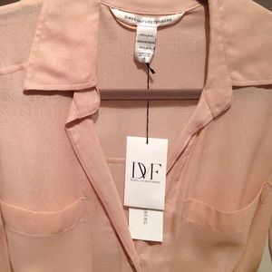 DVF Nude Silk Dress - New & never worn!
