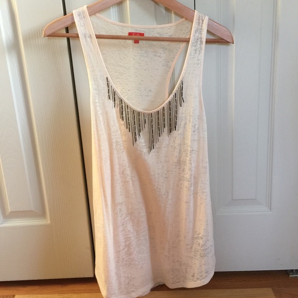 Madewell Tops - Madewell Tank Top with Beaded Fringe