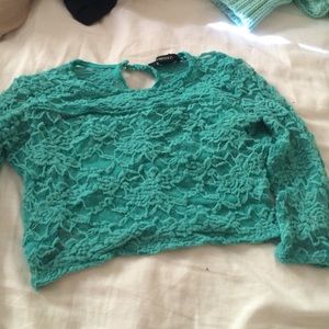 Turquoise Forever 21 crop top