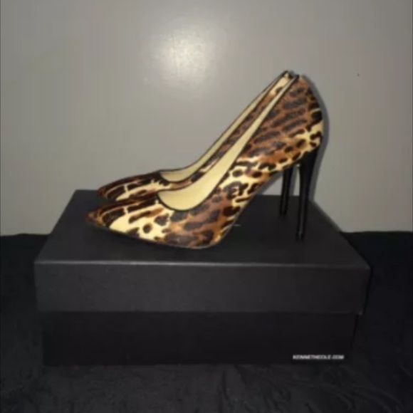 Kenneth Cole Bonita calf hair leopard pump 7.5