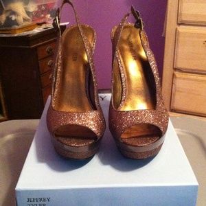 Vegas Chocolate Open Toe Heels