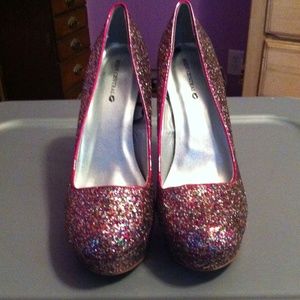 Pink Sequin Heels