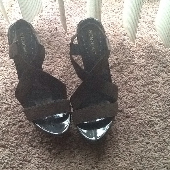 🎈🎈Chocolate Brown Elastic Strap Wedges 🎉🎉🎉