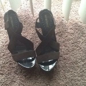 🎈🎈Chocolate Brown Elastic Strap Wedges 🎉🎉🎉