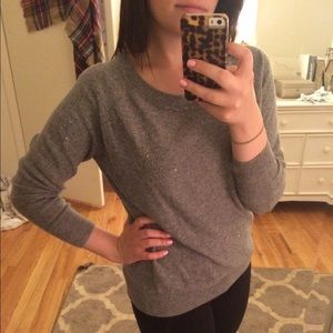 Grey rhinestone bling forever 21 sweater top
