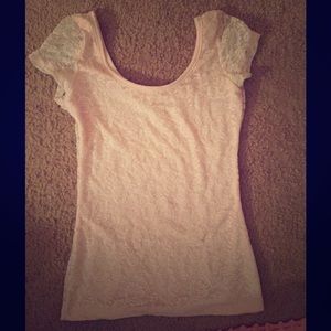 Baby pink lace shirt